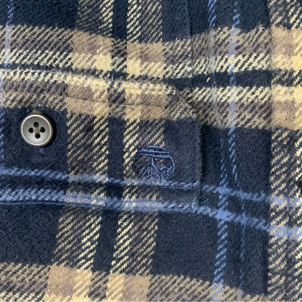 Timberland XXL Flannel Shirt Plaid Fall Pockets Workwear Outdoor Gorpcore Grunge - Picture 4 of 9